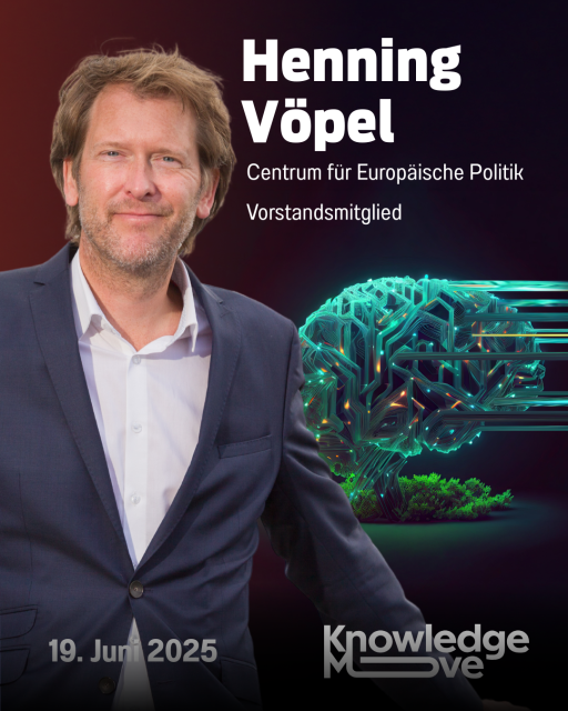 Porträtfoto von Henning Vöpel, Vorstandsmitglied Centrum für Europäische Politik, KnowledgeMove, 19. Juni 2025.